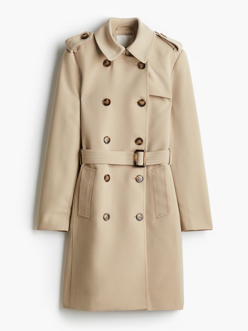 H&M Double-Breasted Trench Coat with Belt